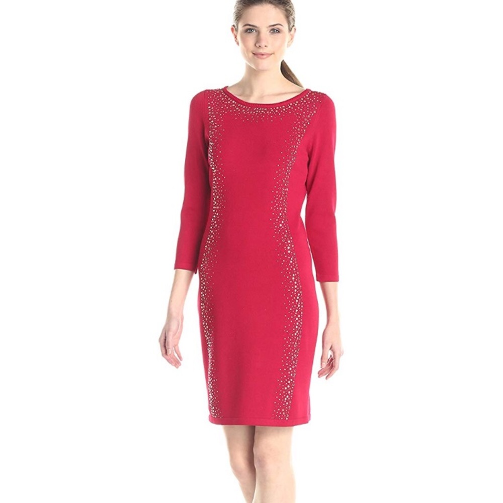 Calvin Klein Red Knit Dress